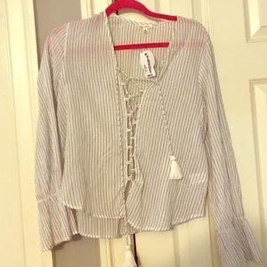 Beachy striped South Moon Under long sleeve top